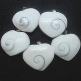 1PC Madagascar Sun Shellfish Fossils Saltwater Shell Charms Pendants