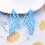 30pcs AB7533 Colorful Angel Wings Charms Pendant for DIY Jewelry Making