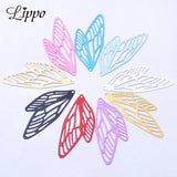 30pcs AB7533 Colorful Angel Wings Charms Pendant for DIY Jewelry Making