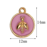Enamel Bee Charm Set for DIY Jewelry Making