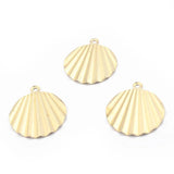 20pcs Round Shell Brass Charms for Earrings Jewelry DIY