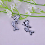 10pcs Mermaid Cat Animal Skull Fish Arcylic Charms for DIY Jewelry