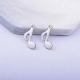 30pcs 15*9mm Copper Enamel Musical Note Charms for DIY Jewelry Making