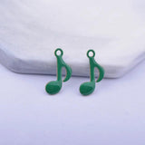 30pcs 15*9mm Copper Enamel Musical Note Charms for DIY Jewelry Making