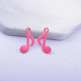 30pcs 15*9mm Copper Enamel Musical Note Charms for DIY Jewelry Making