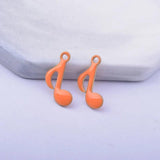 30pcs 15*9mm Copper Enamel Musical Note Charms for DIY Jewelry Making