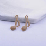 30pcs 15*9mm Copper Enamel Musical Note Charms for DIY Jewelry Making