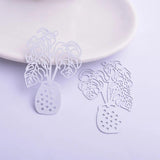 30pcs Green Monstera Leaf Charms Earring Pendant 33*48mm