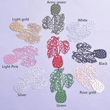 30pcs Green Monstera Leaf Charms Earring Pendant 33*48mm