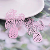 30pcs Green Monstera Leaf Charms Earring Pendant 33*48mm