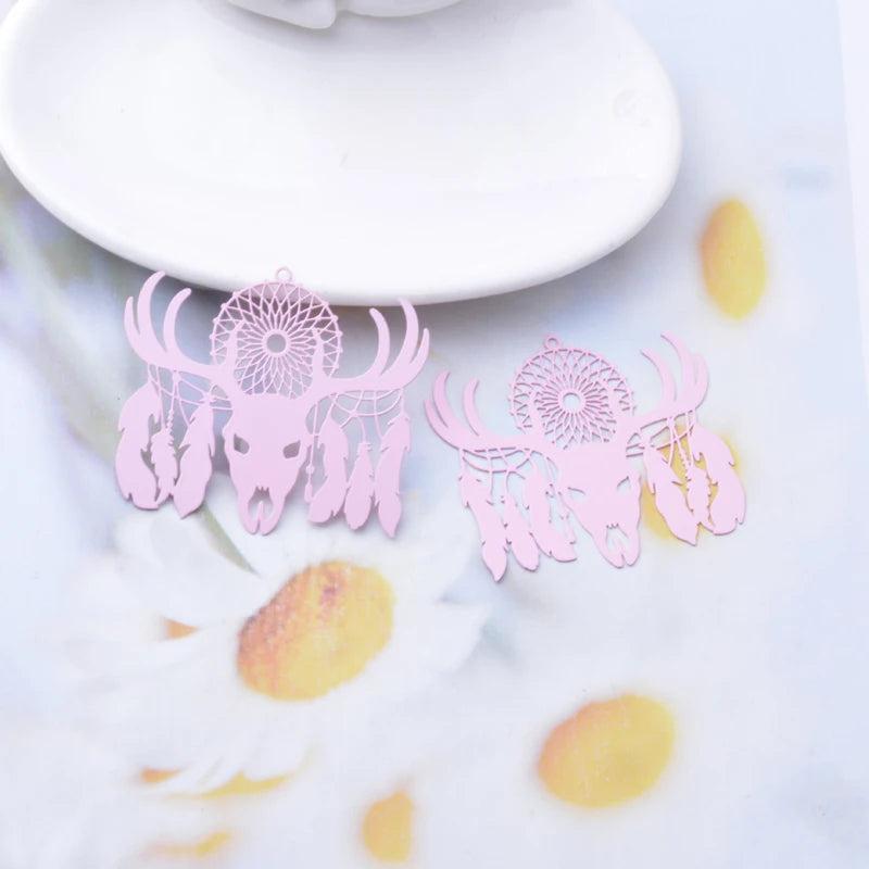 20pcs AD3550 Big Bull Dream Catch Charm Pendant Diy Jewelry Making