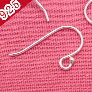 10pcs 925 Sterling Silver 9x11mm Earring Ear Hook Accessories
