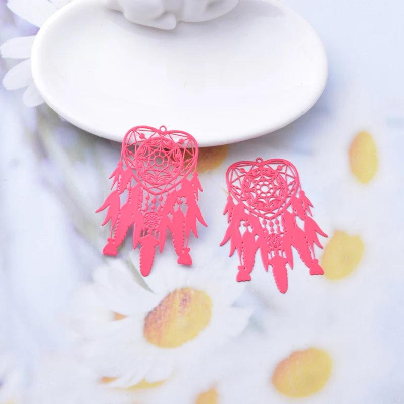 20pcs AD3549 Brass DreamCatch Charms Pendant 53x39mm DIY Jewelry Making
