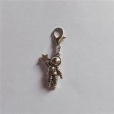 2pcs Astronaut Charm - Antique Silver - Space Man Zipper Pull