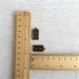 8 Antique Bronze Tape Cassette Charms Music Pendants 12x23mm