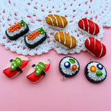 10pcs Sushi Charm Pendant for DIY Making, Keychain, Earring, Necklace