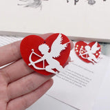 10pcs Big Hearts Angel Cupid Acrylic Earring Charms Love God Arrow