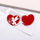 10pcs Big Hearts Angel Cupid Acrylic Earring Charms Love God Arrow
