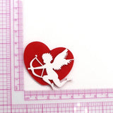 10pcs Big Hearts Angel Cupid Acrylic Earring Charms Love God Arrow