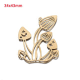 4pcs Brass Mushroom Charms for Jewelry Making