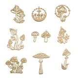 4pcs Brass Mushroom Charms for Jewelry Making