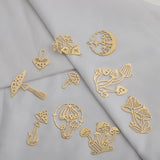 4pcs Brass Mushroom Charms for Jewelry Making
