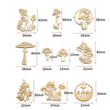 4pcs Brass Mushroom Charms for Jewelry Making