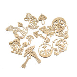 4pcs Brass Mushroom Charms for Jewelry Making