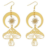 4pcs Brass Mushroom Charms for Jewelry Making