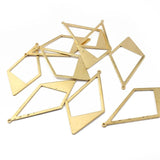10pcs Brass Geometric Frame Earrings Charms Pendant 46*23mm