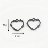 10pcs Heart Metal Charm DIY Accessory for Jewelry Making