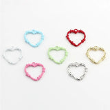10pcs Heart Metal Charm DIY Accessory for Jewelry Making