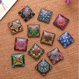 10mm-25mm Square Cabochons Glass Flat Back Jewelry Making Pendant Settings