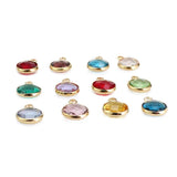 20pcs 8mm Birthstone Crystal Pendant Charms for DIY Jewelry Making