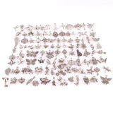 100 Pcs Mix Butterfly Horse Pendants Charms for Jewelry Making Supplies