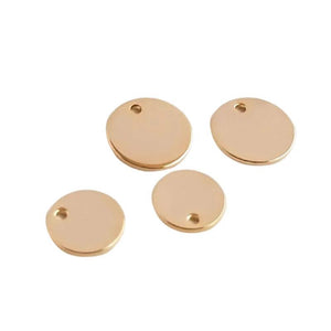 10Pcs Plated Blank Disc Charms for DIY Jewelry Making