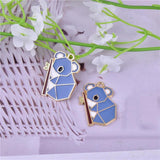 10pcs Koala Panda Rabbit Fox Enamel Charm DIY Jewelry Making Findings
