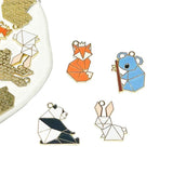 10pcs Koala Panda Rabbit Fox Enamel Charm DIY Jewelry Making Findings