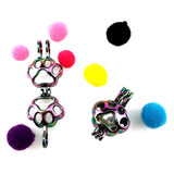 10PCS Animal Footprint Charms Pearl Cage Locket Aromatherapy Diffuser Pendant