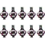 10PCS Animal Footprint Charms Pearl Cage Locket Aromatherapy Diffuser Pendant