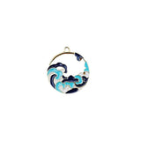 10Pcs Alloy Drop Oil Round Pendant Earrings