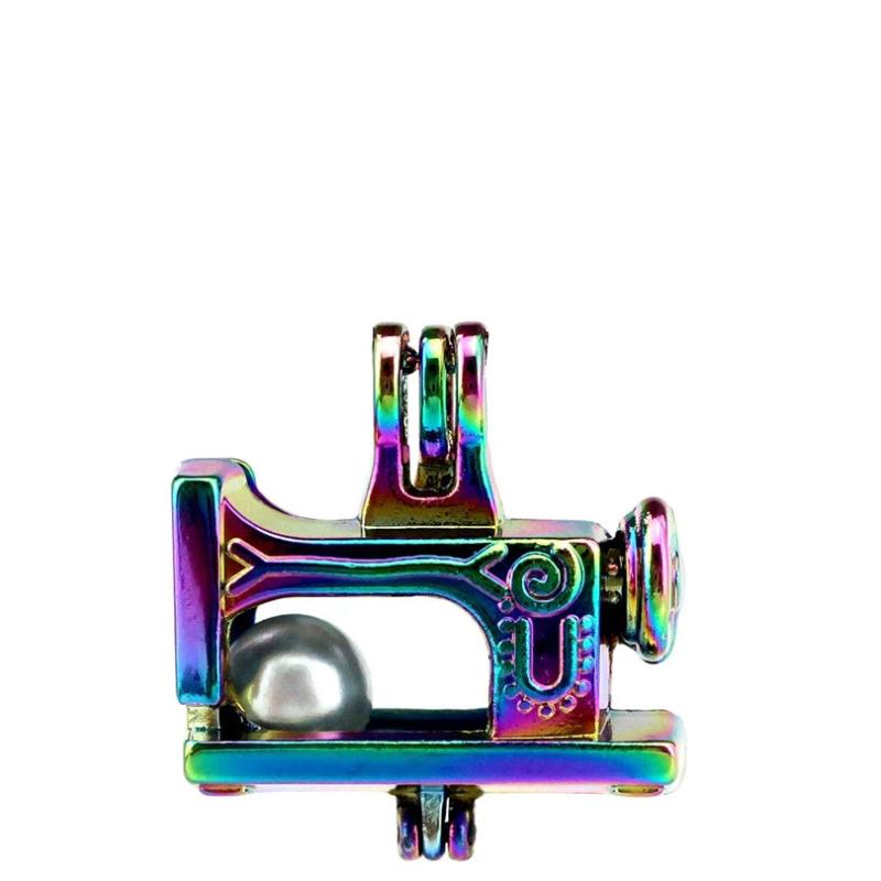 10PCS Sewing Machine Pearl Cage Locket Aromatherapy Diffuser Pendant