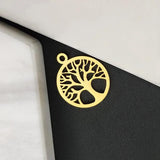 Stainless Steel Life Tree Charms for DIY Jewelry Making