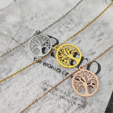 Stainless Steel Life Tree Charms for DIY Jewelry Making