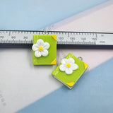 10pcs Colorful Book Resin Charms for DIY Jewelry Making
