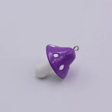 10pcs Colorful Mushroom Charms Jewelry Finding Resin Pendant Craft Making