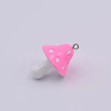 10pcs Colorful Mushroom Charms Jewelry Finding Resin Pendant Craft Making