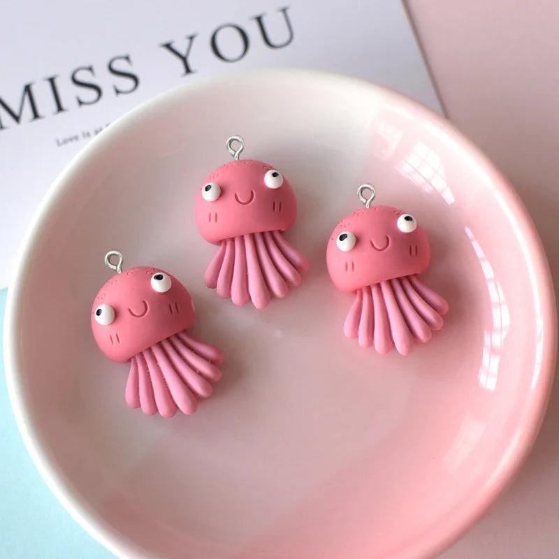 10Pcs Ocean Fish Resin Charms for Jewelry Making Pendants Diy Accessories