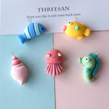 10Pcs Ocean Fish Resin Charms for Jewelry Making Pendants Diy Accessories
