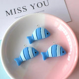10Pcs Ocean Fish Resin Charms for Jewelry Making Pendants Diy Accessories